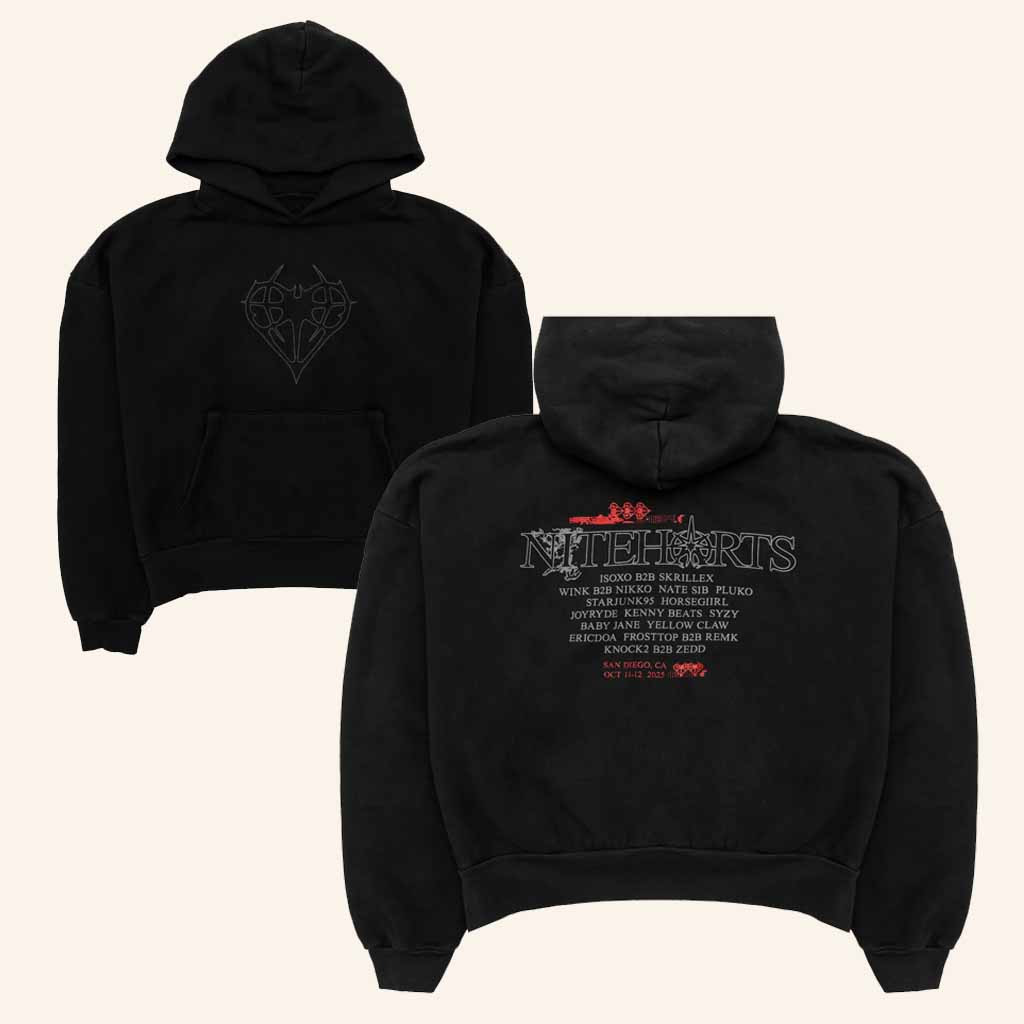 Niteharts Merch 2025 Lineup Hoodie Unique Gifts For Music Lovers Niteharts Merch 2025 Lineup Hoodie Unique Gifts For Music Lovers