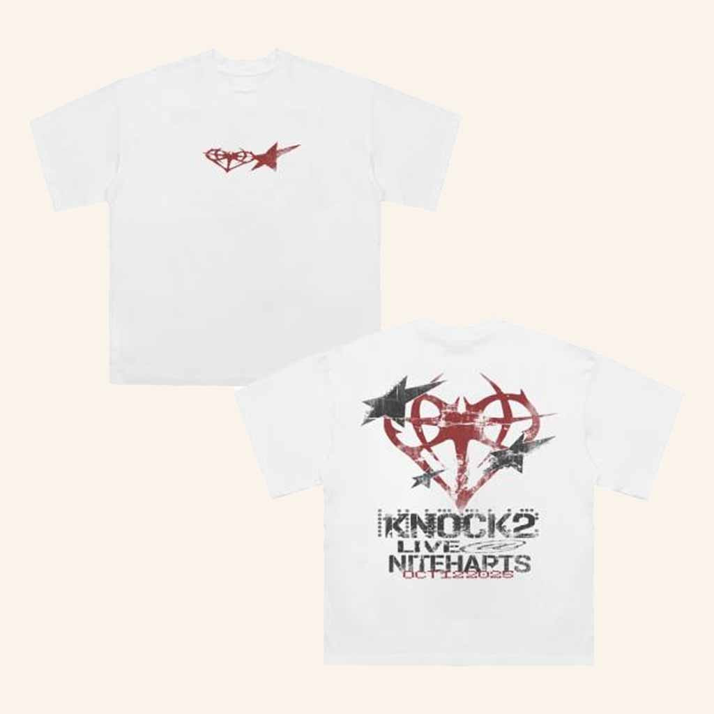 Niteharts Merch Niteharts X Knock2 Live 2026 T-Shirt Gifts For Music Lovers Niteharts Merch Niteharts X Knock2 Live 2026 T-Shirt Gifts For Music Lovers