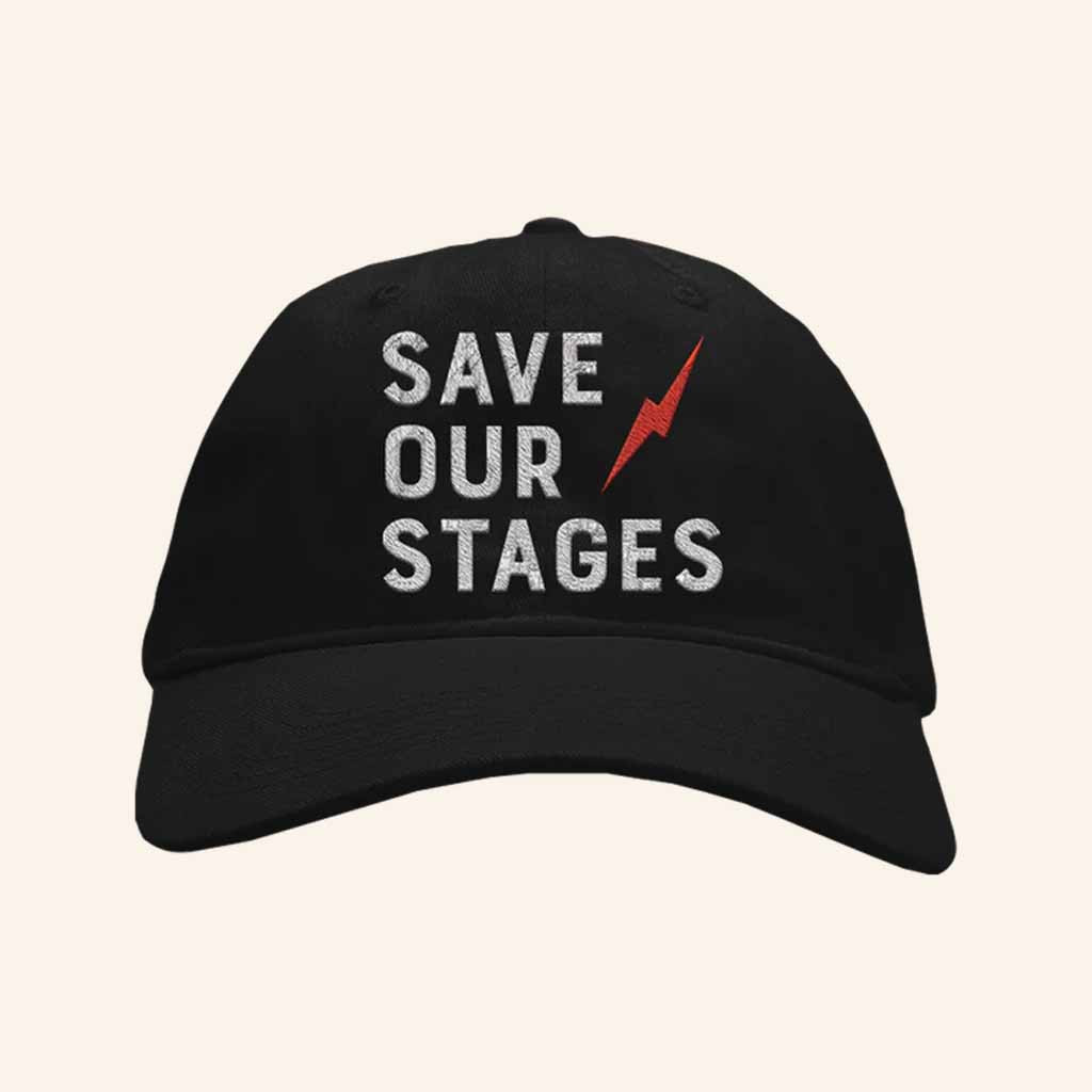 NIVA Merch Red Lightning Embroidered Hat Save Our Stages Hat Birthday Gifts For Him NIVA Merch Red Lightning Embroidered Hat Save Our Stages Hat Birthday Gifts For Him