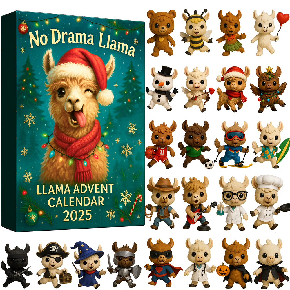 No Drama Llama Advent Calendar 2025 Christmas Countdown Calendar Gifts For Llama Lovers