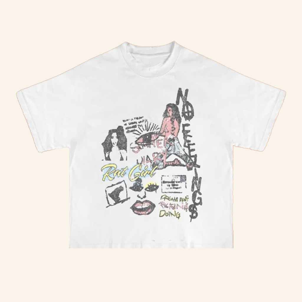 No Feelings Merch Ratgirl Vintage T-Shirt Christmas Presents For Girlfriend