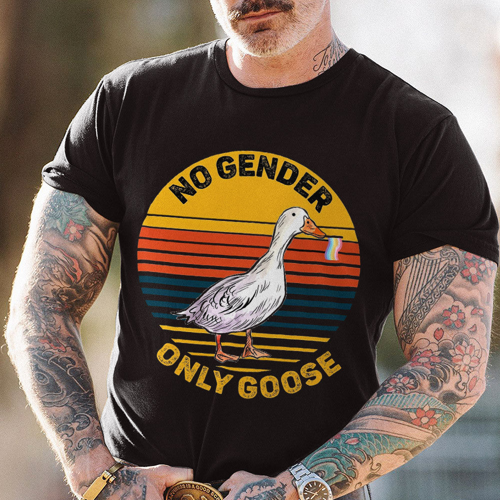 No Gender Only Goose Shirt Gender Neutral Pride Vintage T-Shirt Gifts For LGBT No Gender Only Goose Shirt Gender Neutral Pride Vintage T-Shirt Gifts For LGBT