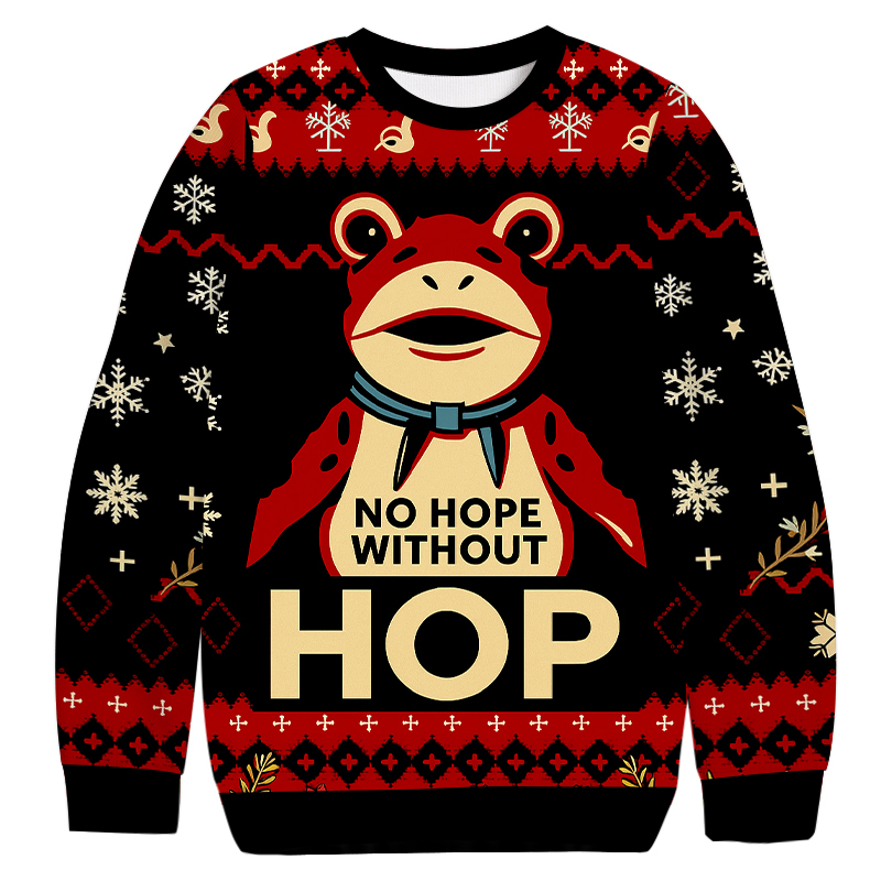 No Hope Without Hop Christmas Ugly Sweatshirt Christmas Party Novelty Sweater Gift Ideas