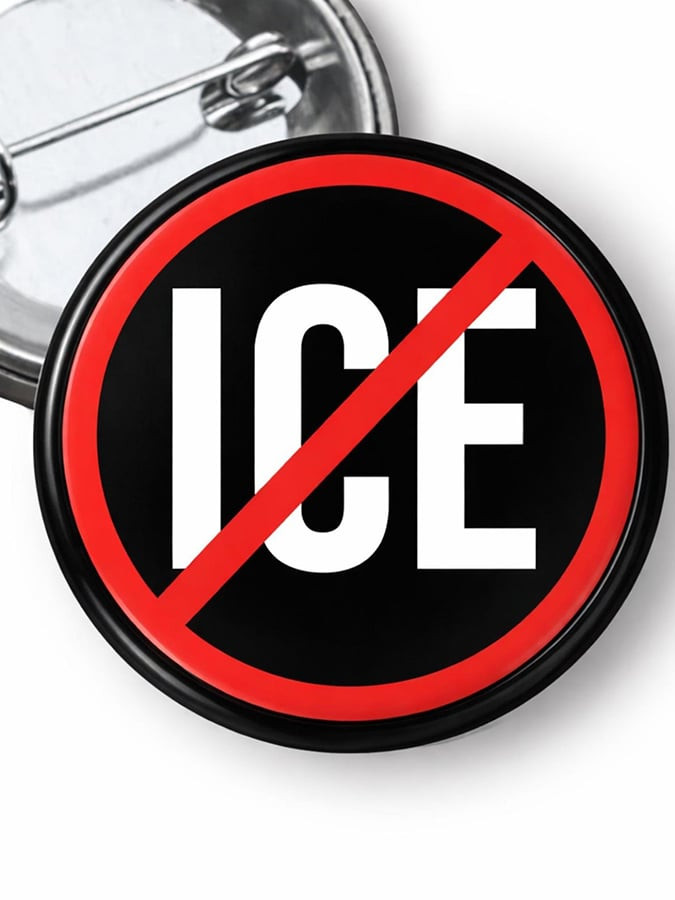 No ICE Pin Button I Stand With Minnesota Button No King Merch Gifts For Father