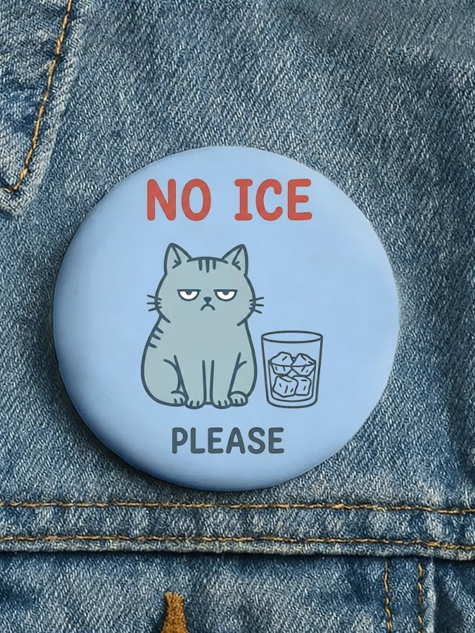 No ICE Pinback Buttons Unisex Political Protest Accessory Best Gift For Activists