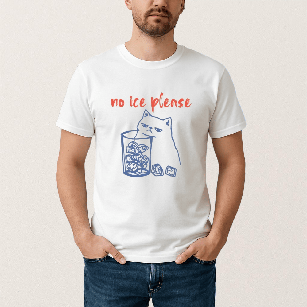 No Ice Please Cat T-Shirt Pro Immigration Tee Abolish Ice Shirt Gift For Cat Lovers