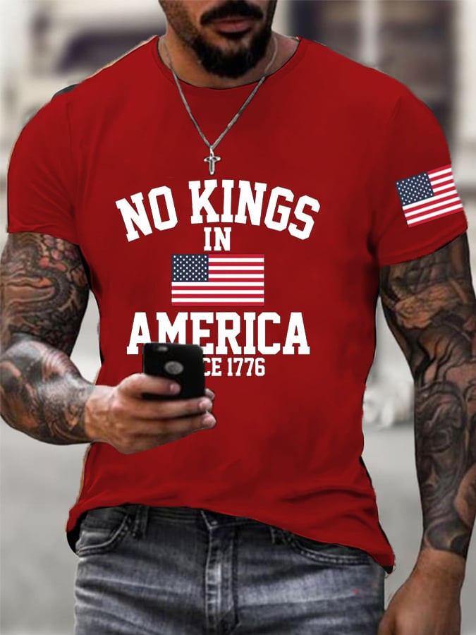 No King In America Since 1776 Shirt American Democracy T-Shirt Dad Gifts