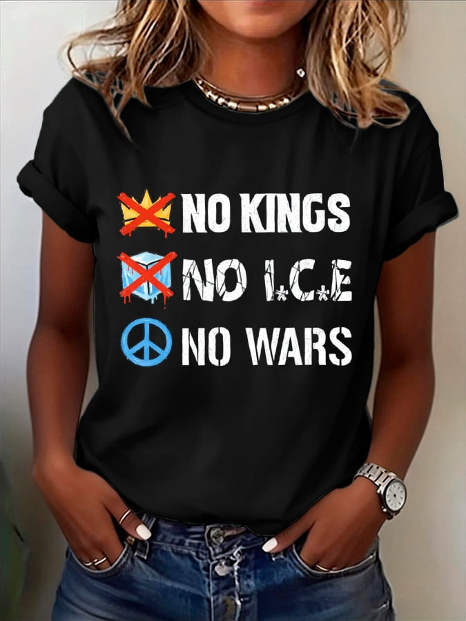 No King No War No ICE T Shirt Protest Movement Apparel Gift For Activists And Allies Now