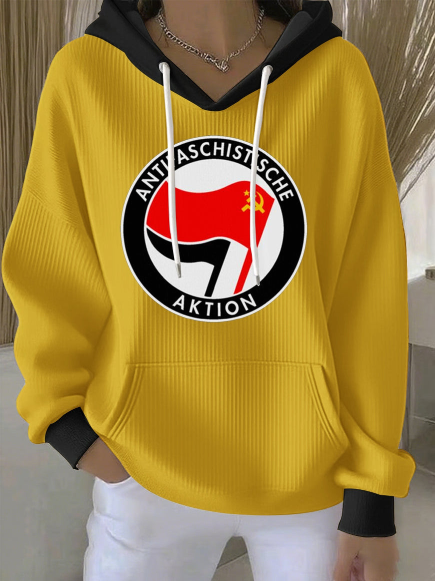 No Kings Antifa Hoodie Hammer Sickle Design Anti Fascism Merch Gifts For Women
