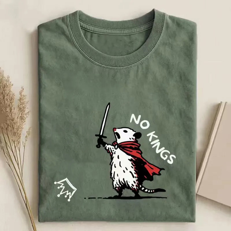 No Kings Goose T-Shirt Funny Protest Graphic Tee Gift For Activists