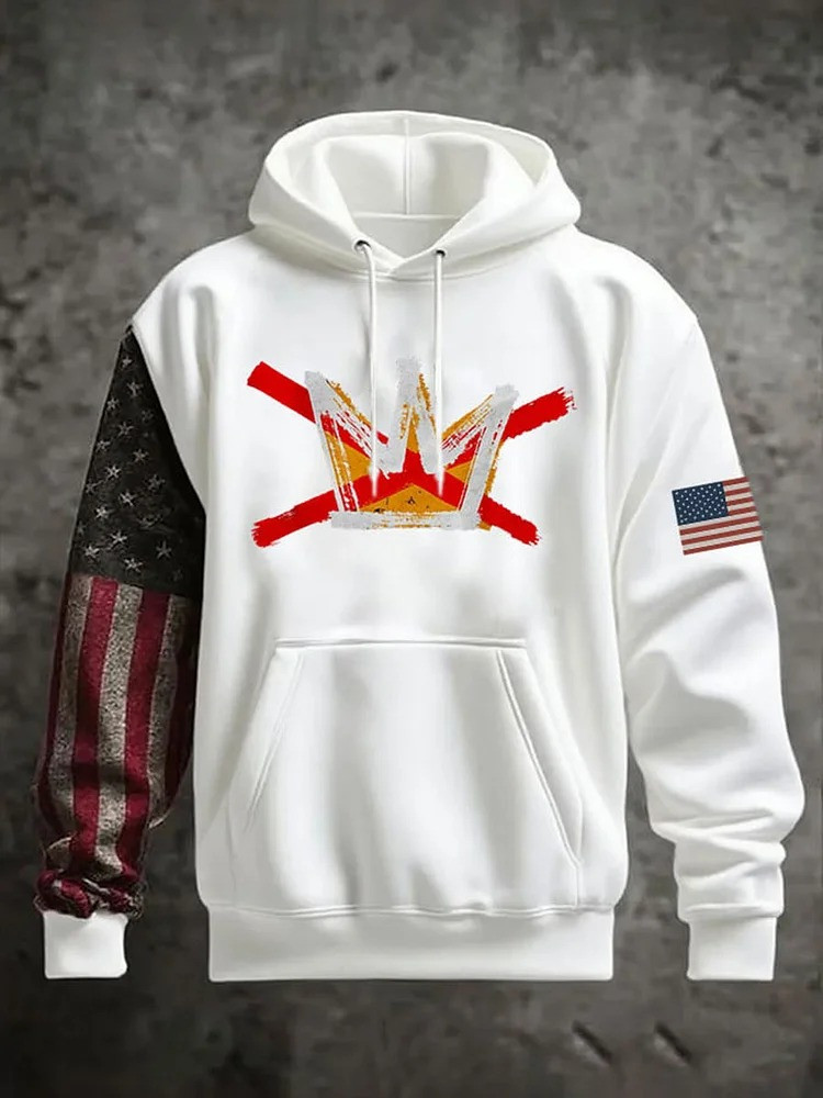 No Kings Hoodie USA Flag Hoodie No Kings Protest Merch Anti MAGA Gifts