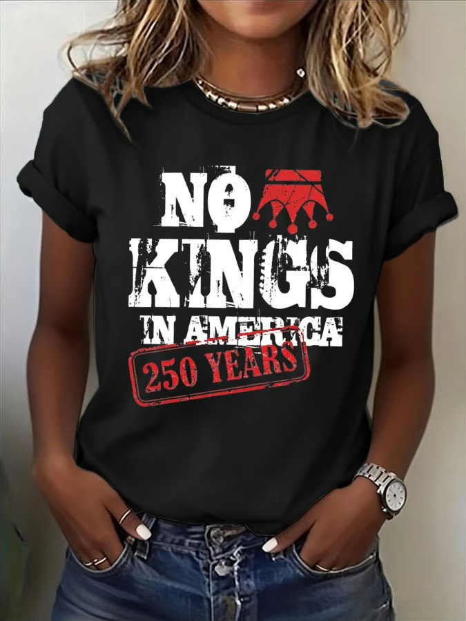 No Kings In America 250 Years Stamp T-Shirt 250th Anniversary Protest Clothing Best Gift For Patriots