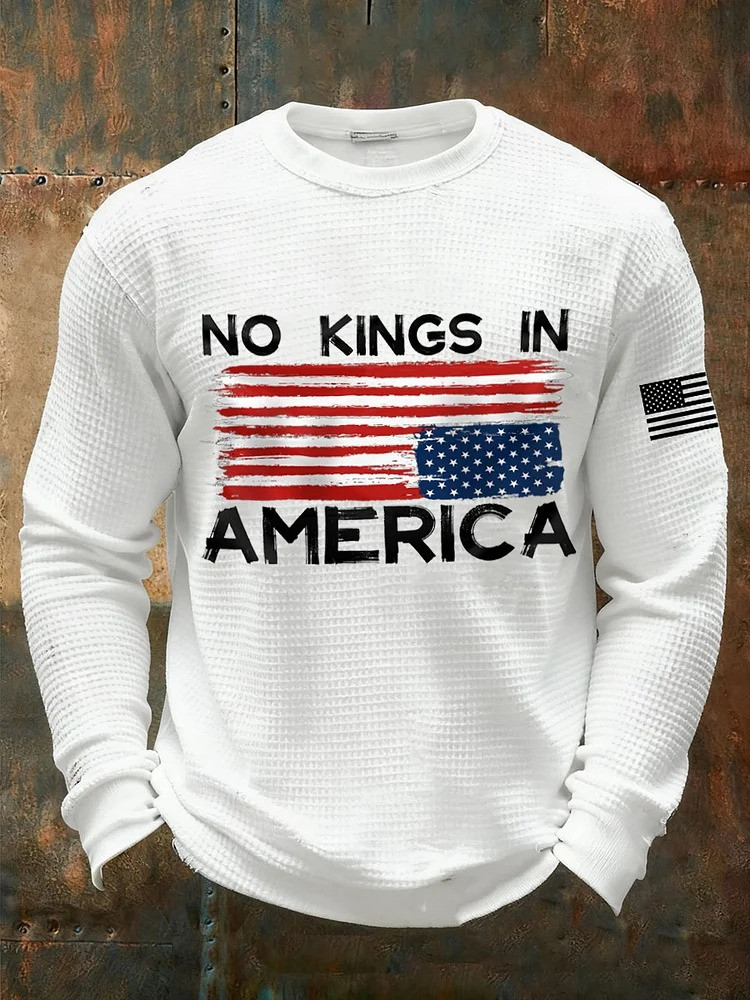 No Kings In America Long Sleeve Shirt No Kings Merch Anti Fascist Apparel Gifts For Men
