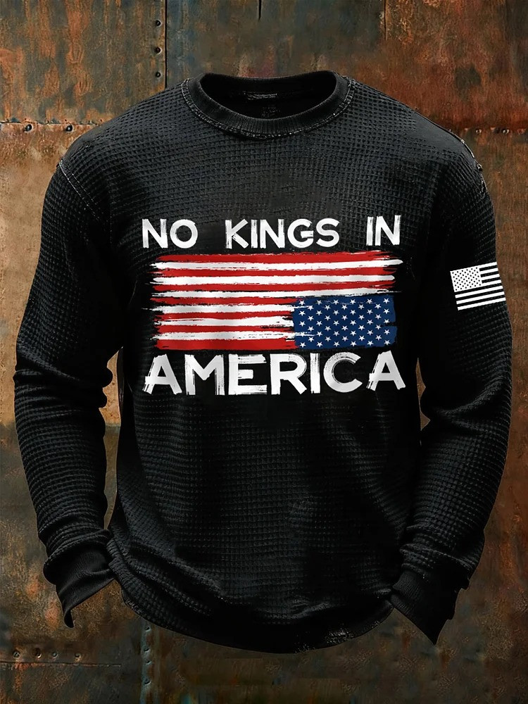 No Kings In America Long Sleeve Shirt No Kings Merch Antifa Apparel Anti Trump Gifts