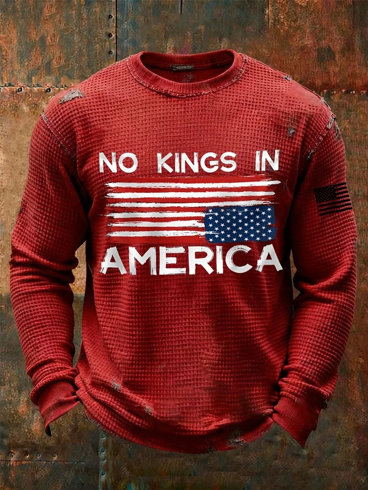 No Kings In America Long Sleeve Shirt No Kings Merch Gifts For Democrats Supporters