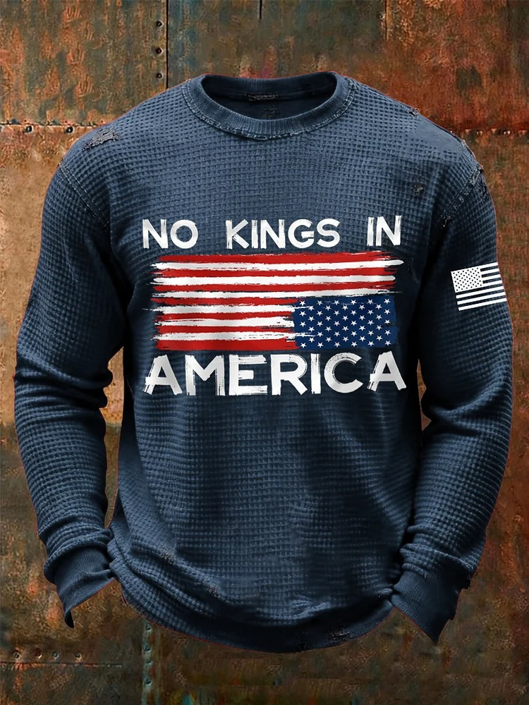 No Kings In America Long Sleeve Shirt No Kings Protest Merch Gifts For Men