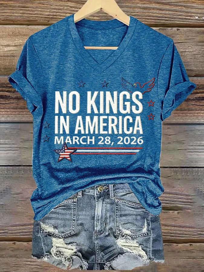 No Kings In America March 28 2026 T-Shirt Protest Clothing Political Tee Gift For Supporters