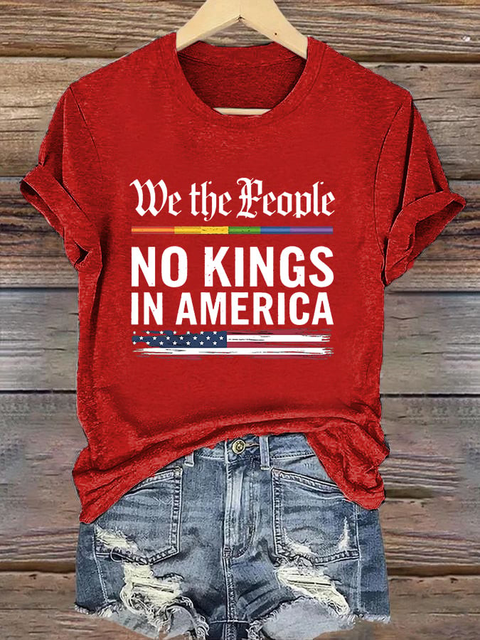 No Kings In America Shirt We The People T-Shirt Protect Democracy Gifts For Women's