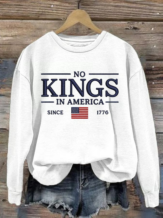 No Kings In America Since 1776 Sweatshirt No ICE Clothes Gift For Support