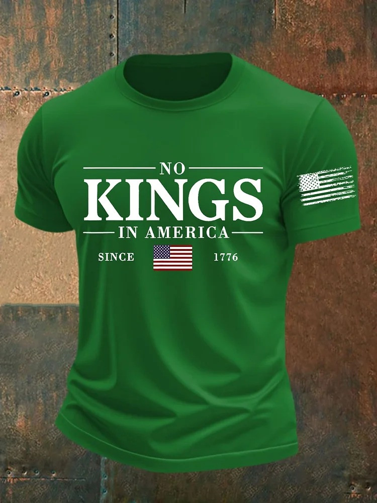 No Kings In America Since 1776 T-Shirt USA Flag FDT No Kings Protest Merch Gifts