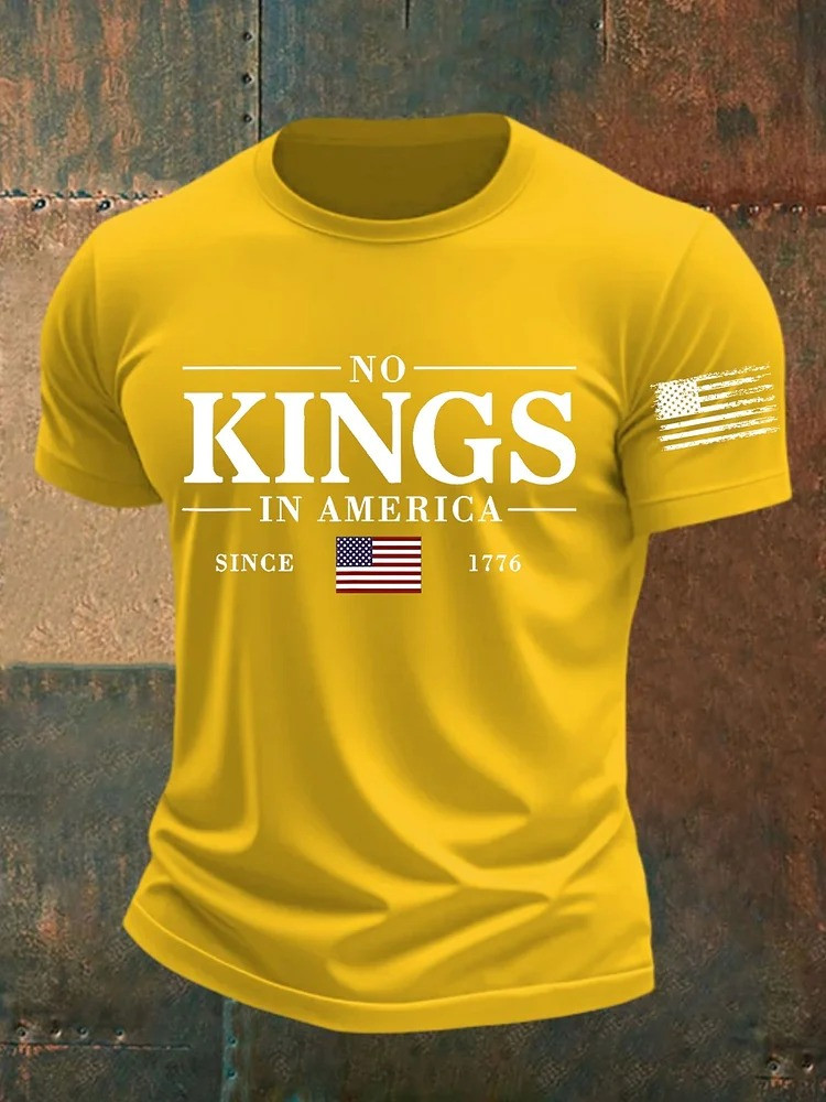 No Kings In America Since 1776 T-Shirt USA Flag No Kings Protest FDT Merch Gifts