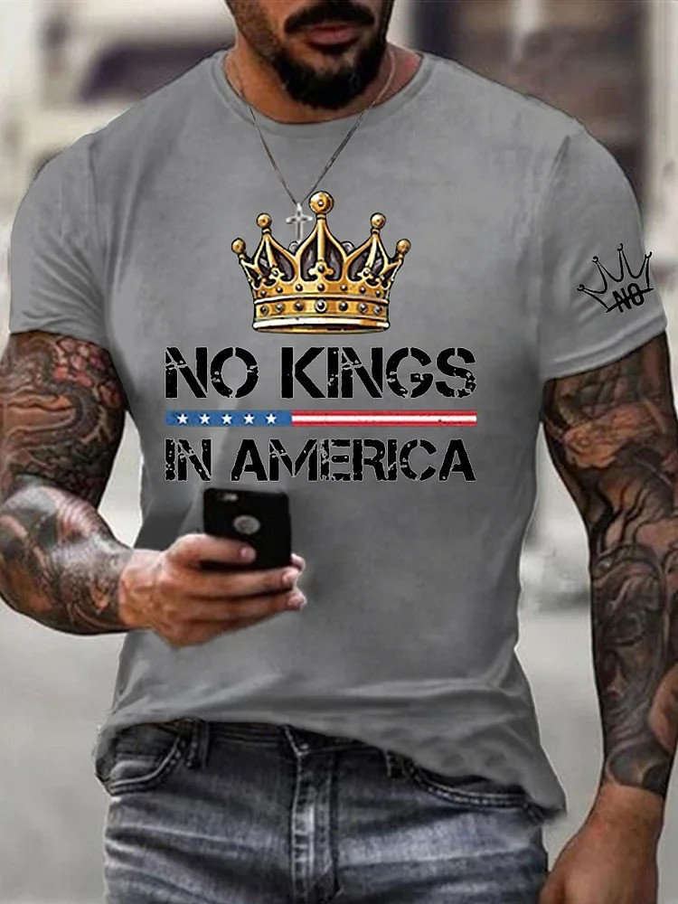 No Kings In America T-Shirt No Kings Protest Merch Gifts For Democrats Supporters