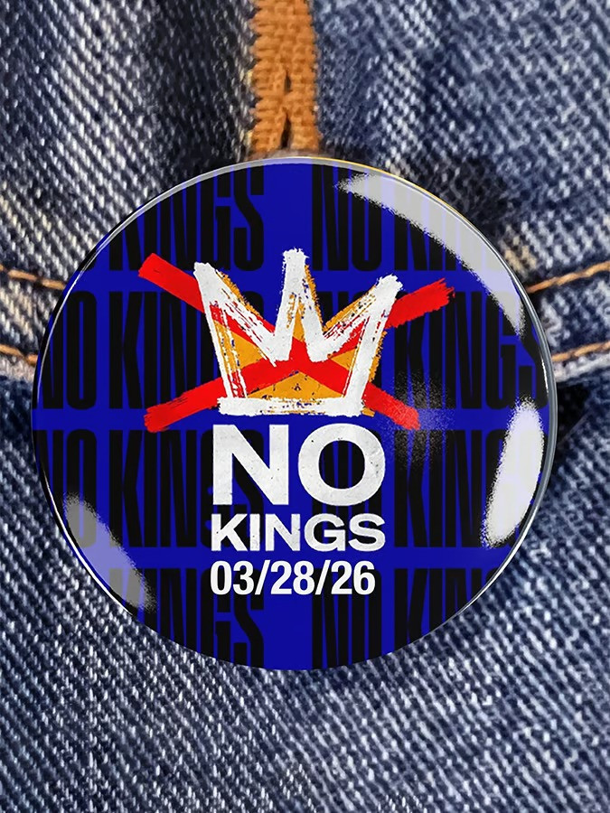 No Kings March 28 2026 Pin Anti MAGA Merch Anti Trump Pins Gifts For Patriots