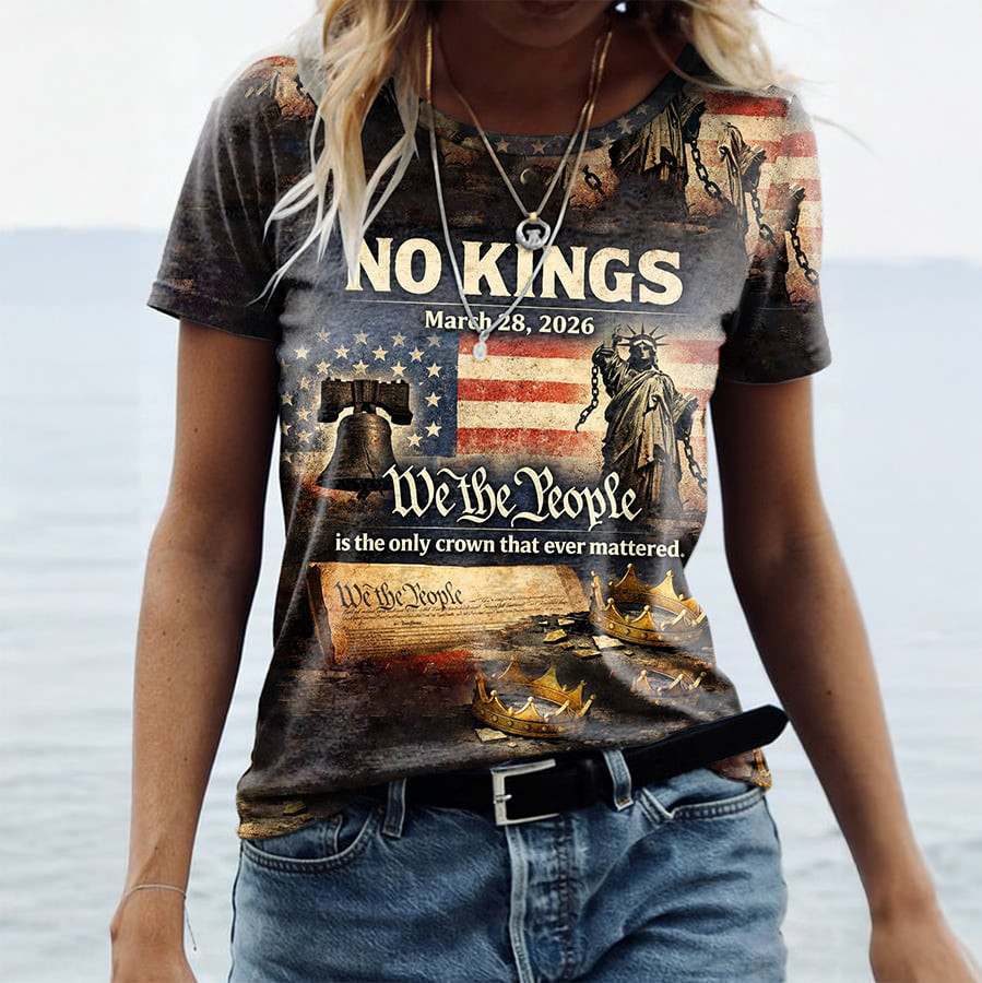 No Kings March 28 2026 T-Shirt Statue Of Liberty We The People Shirt Patriotic Gift For Wife
