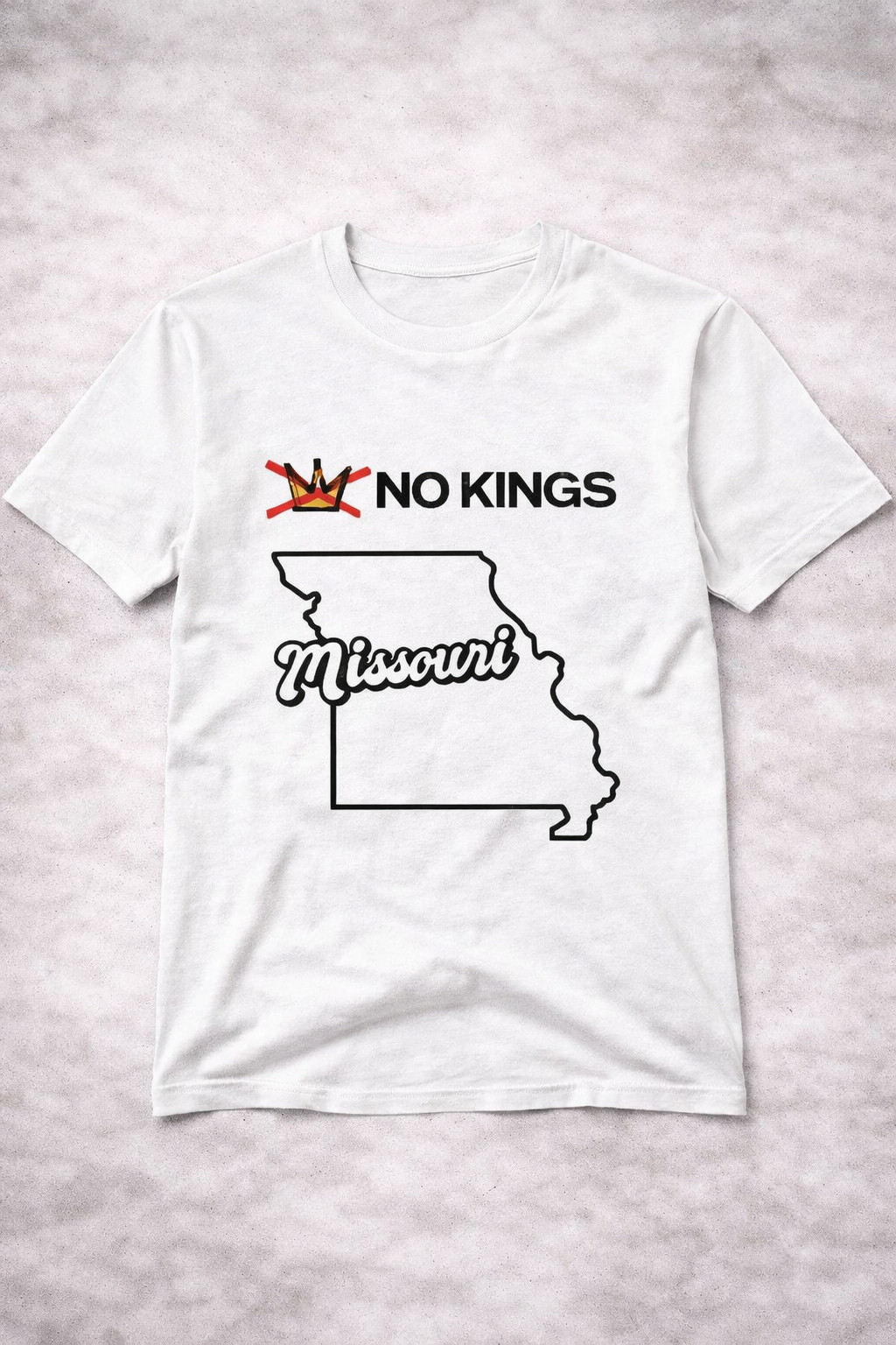 No Kings Missouri Map T-Shirt Support The Movement Merch For Proud Missourians