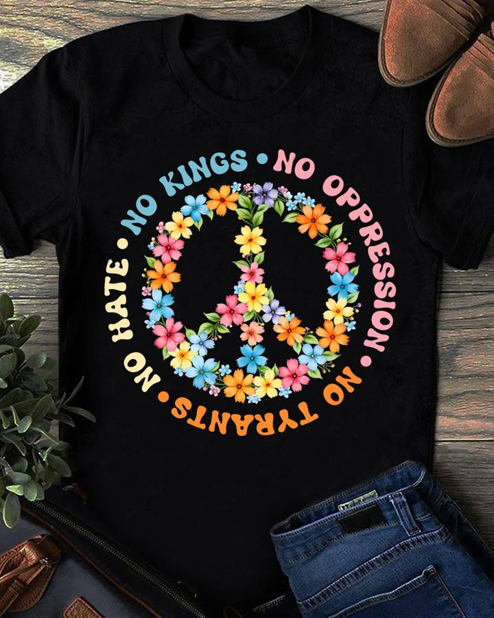 No Kings No Oppression No Tyrants T-Shirt No ICE Crewneck Gifts For Anti Trump