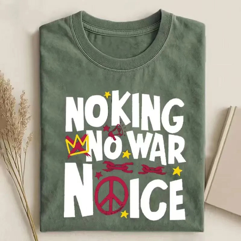 No Kings No War No ICE T-Shirt Anti Trump Protest Tee Gift For Activists