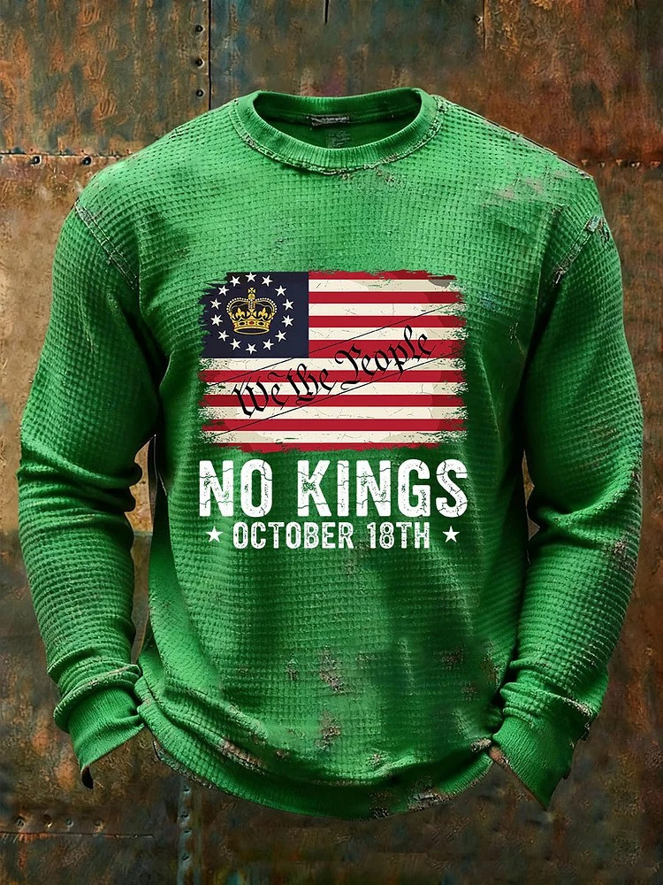 No Kings October 18th Long Sleeve Shirt We The People No Kings Protest Apparel Gifts