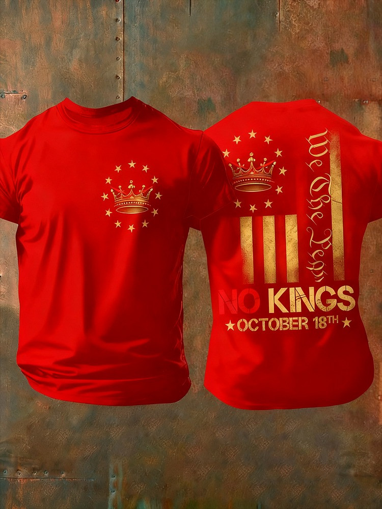 No Kings October 18th T-Shirt We The People No Kings Protest Merch Democrats Gifts