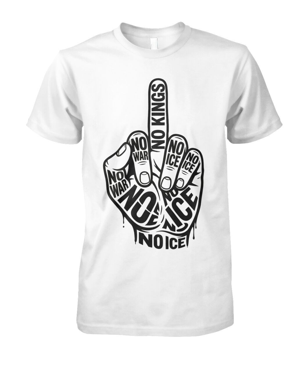 No Kings Patriotic Anti War T-Shirt Powerful Political Resistance Clothing For Activists