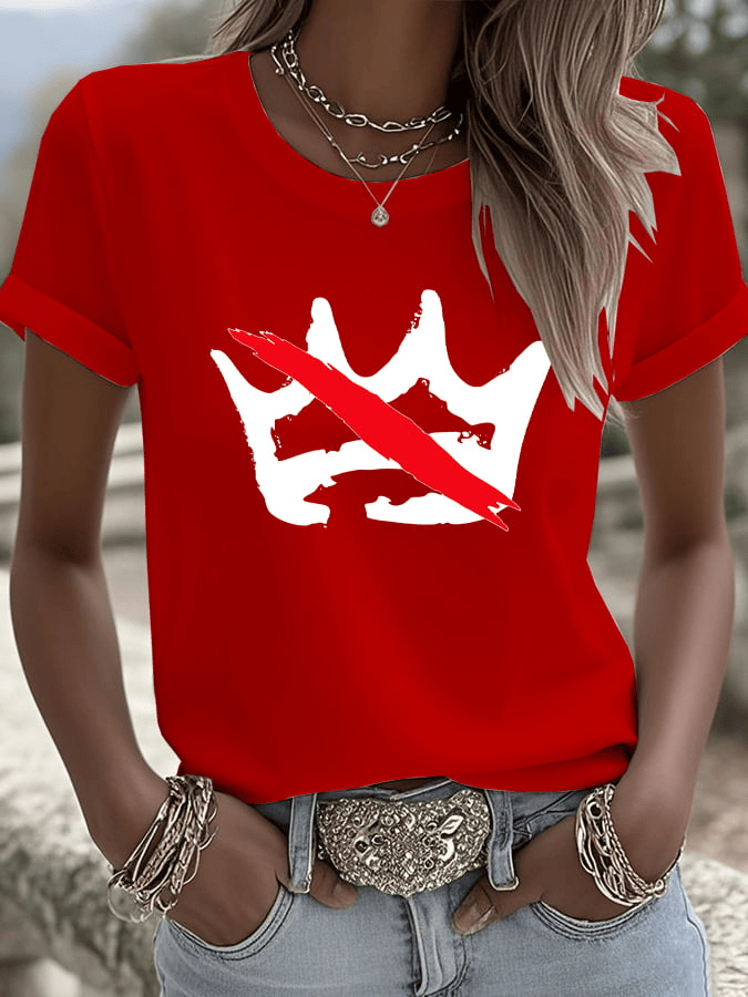 No Kings Shirt FDT No Kings In America Printed T-Shirt Anti MAGA Gift for Mom