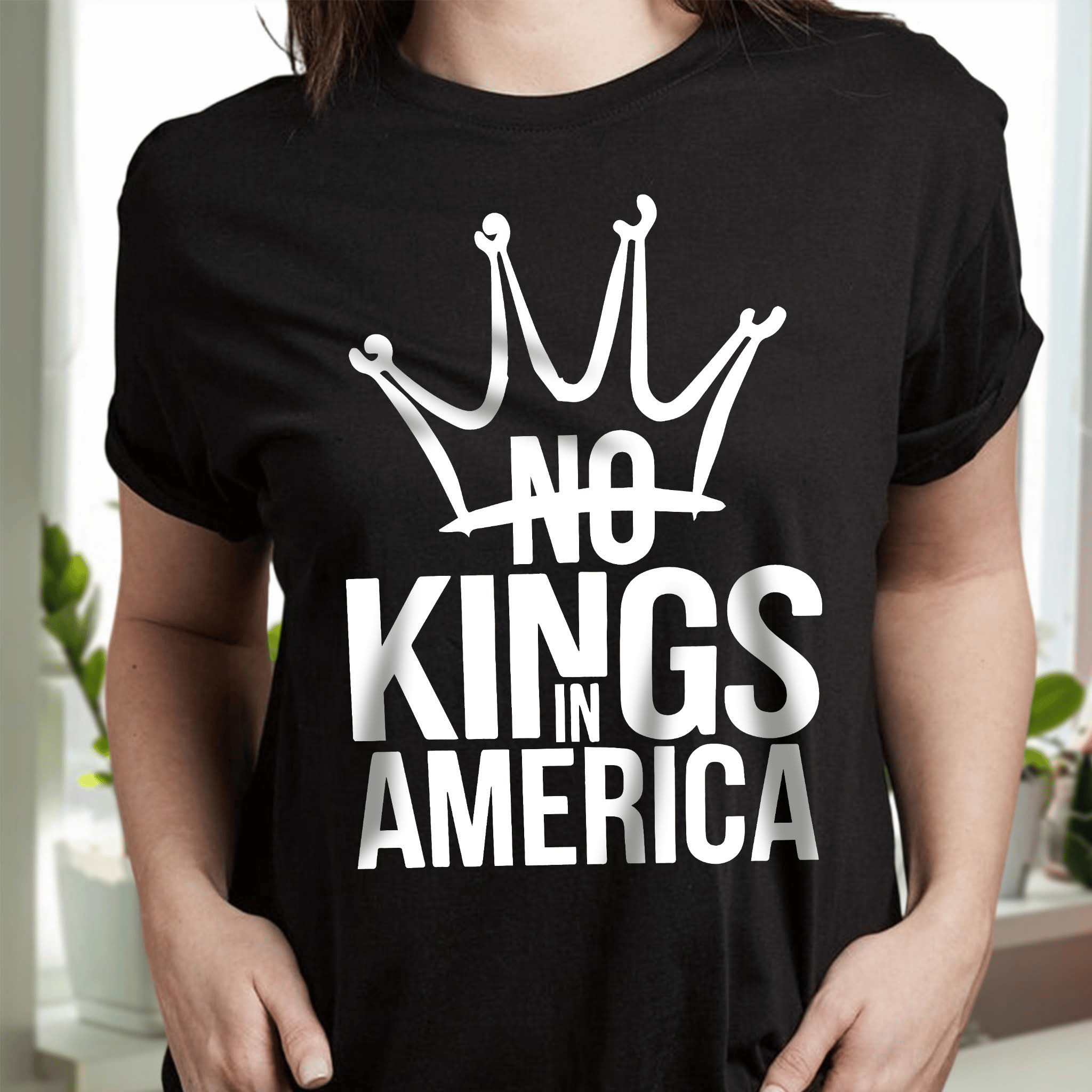 No Kings Shirt No Kings In America Shirt Anti MAGA Democrats Apparel Gift for Girlfriend