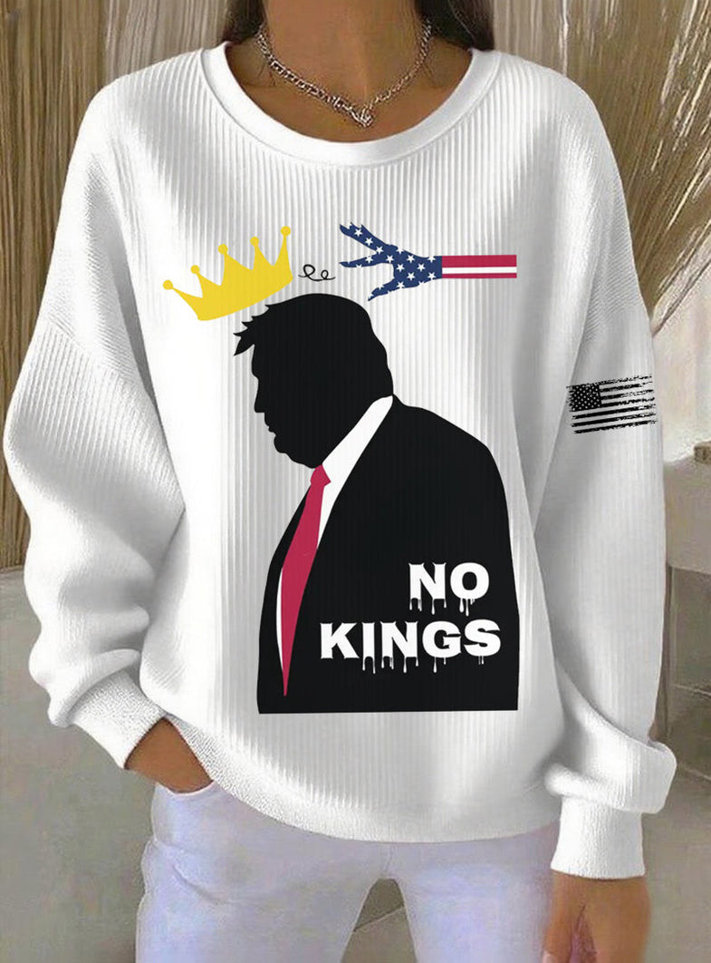 No Kings Sweatshirt 86 47 Funny FDT Anti MAGA Apparel Freedom America Gifts For Women