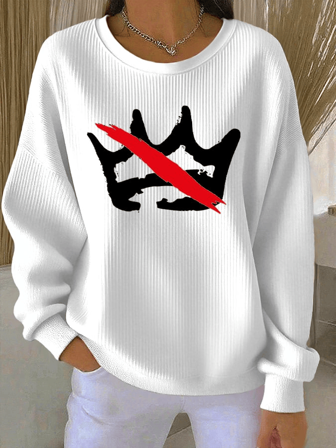 No Kings Sweatshirt Anti Trump Crewneck Resist Sweatshirt Gift for Democrats