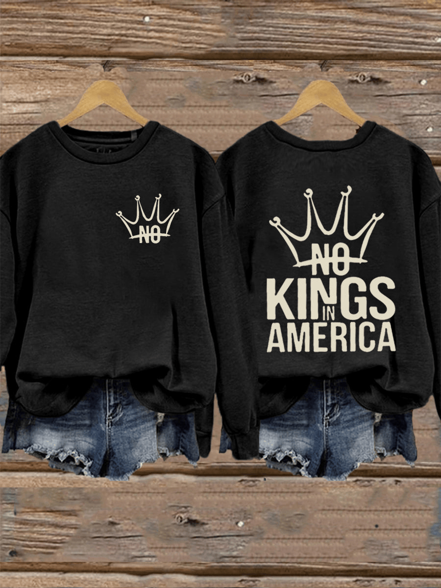 No Kings Sweatshirt No Kings In America FDT Merch Gift for Democrats