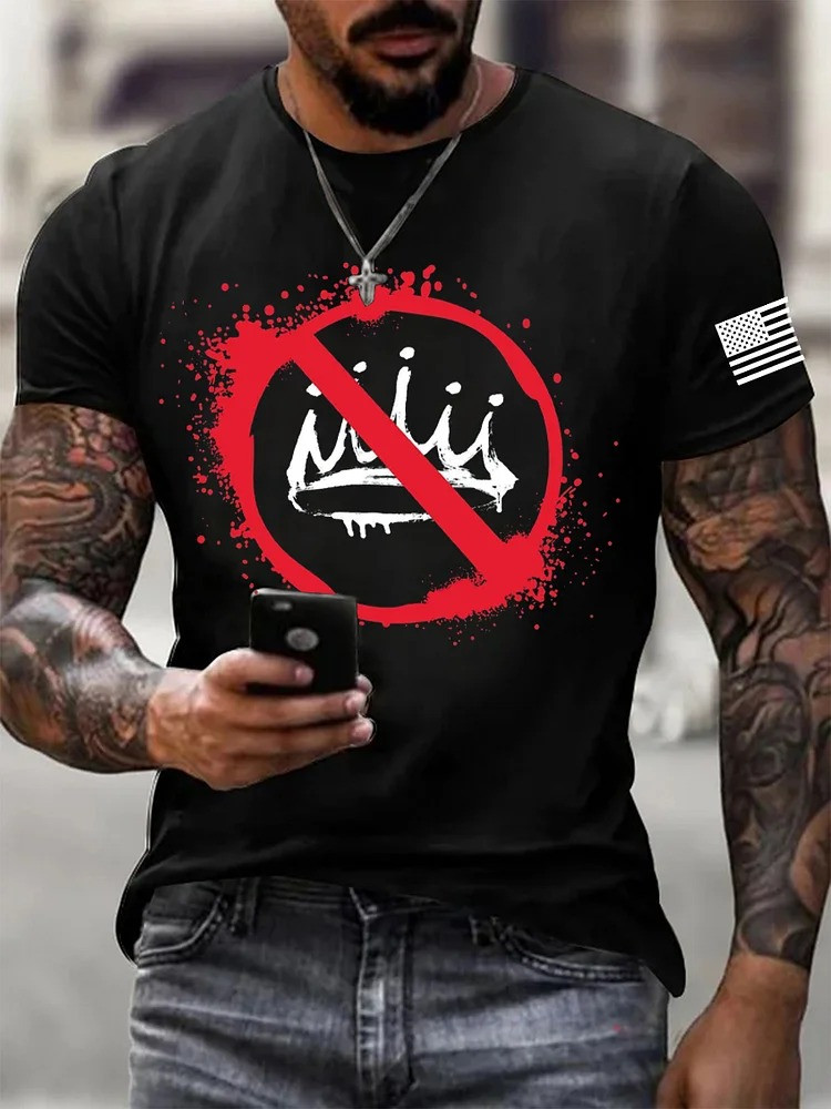 No Kings T-Shirt Anti Authoritarian No Kings Rally Apparel Democrats Gifts For Men