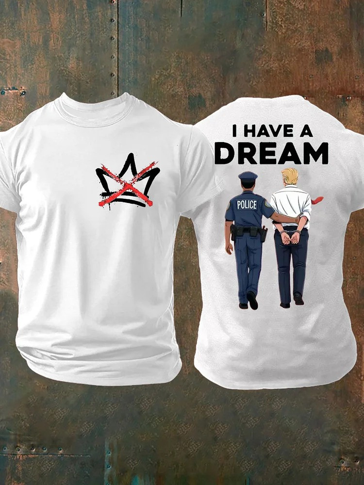 No Kings T-Shirt I Have A Dream Police Arrest Trump Shirt Antifa Merch Anti Trump Gifts