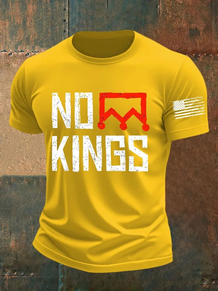 No Kings T-Shirt No Kings Protest Merch Anti MAGA FDT Apparel Liberal Gifts For Men