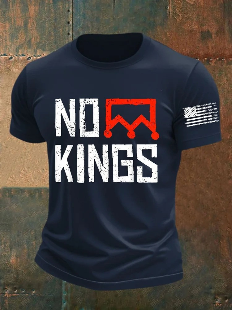 No Kings T-Shirt No Kings Protest Merch FDT Anti MAGA Gifts For Men