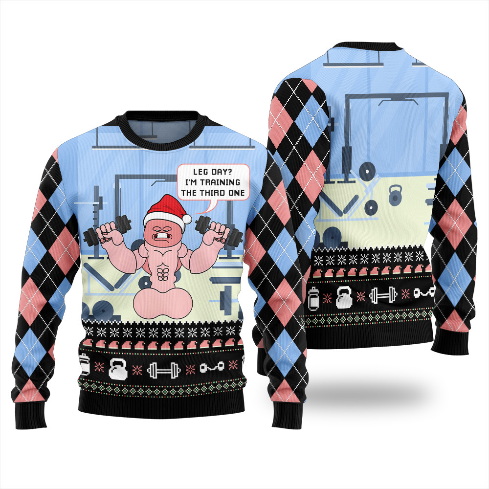 No Lift No Gift Funny Gym Naughty Ugly Christmas Sweater Merry Christmas Sweatshirt for Holiday Fun