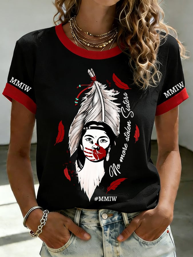 No More Stolen Sisters MMIW Awareness T-Shirt Justice For MMIW Clothes Ferminist Gift Idea