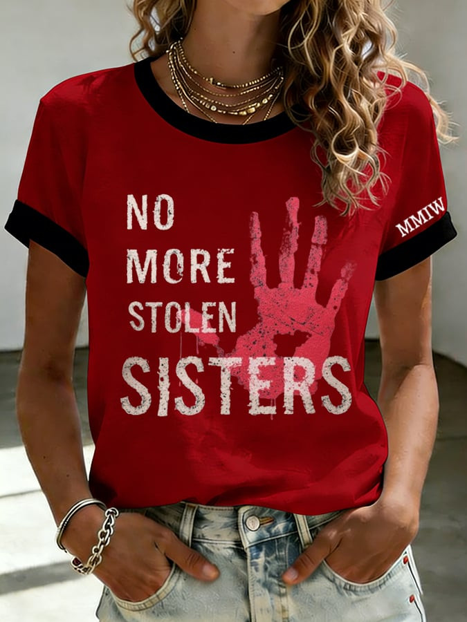 No More Stolen Sisters MMIW T-Shirt MMIW Awareness Merch Memorial Gift For Sisters