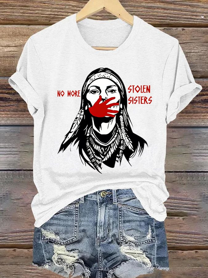 No More Stolen Sisters T-Shirt MMIW Awareness Merch Good Gift For Girlfriend