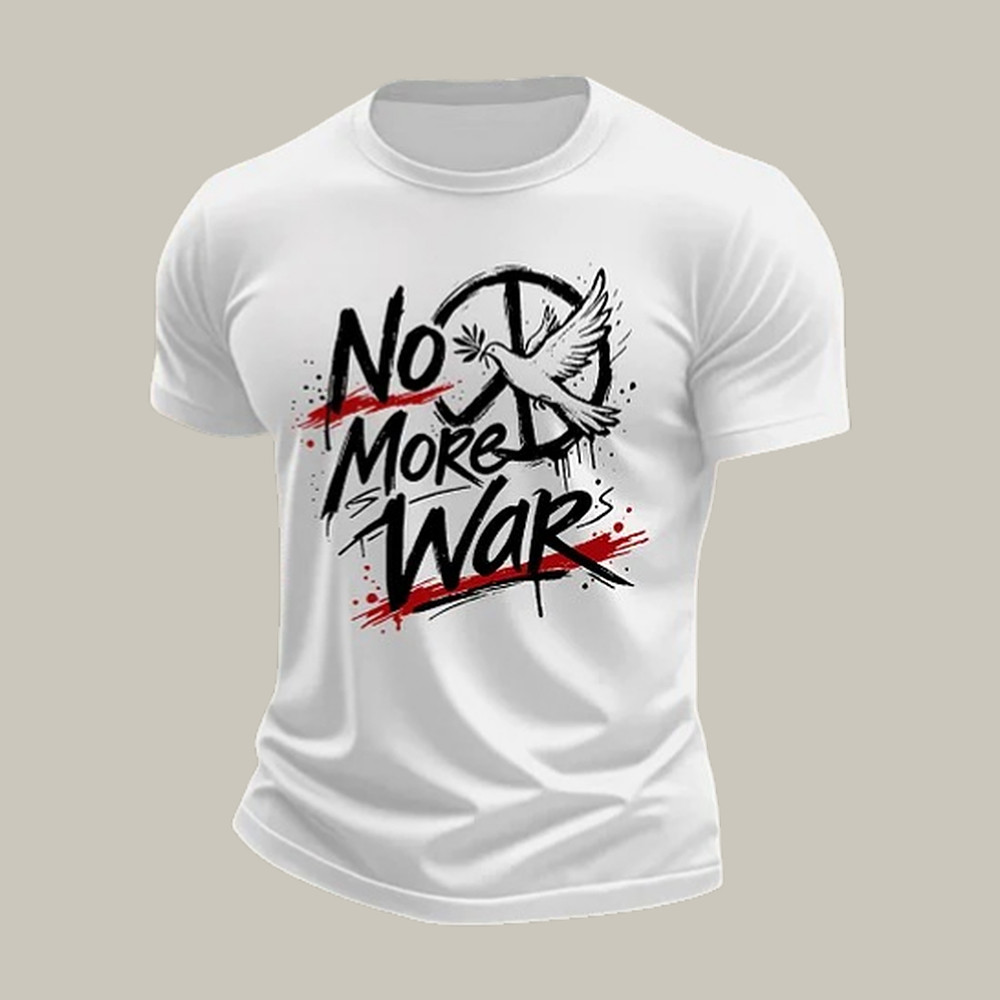 No More War Hipie Sign Bird T-Shirt Hippie Festival Outfits Unique Gift For Supporters