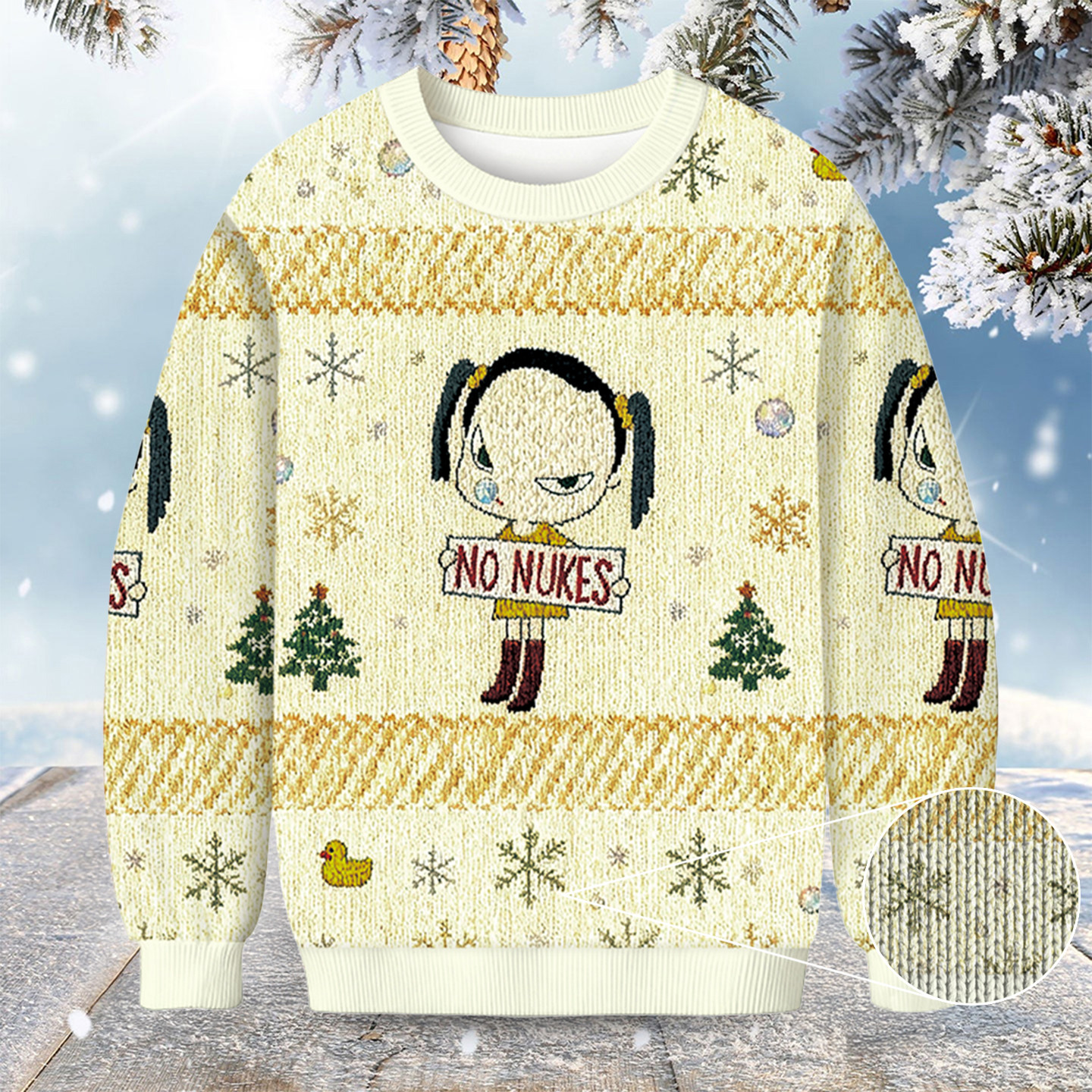 No Nukes Nara Christmas Ugly Sweater Hilarious Christmas Sweaters Gifts For Her