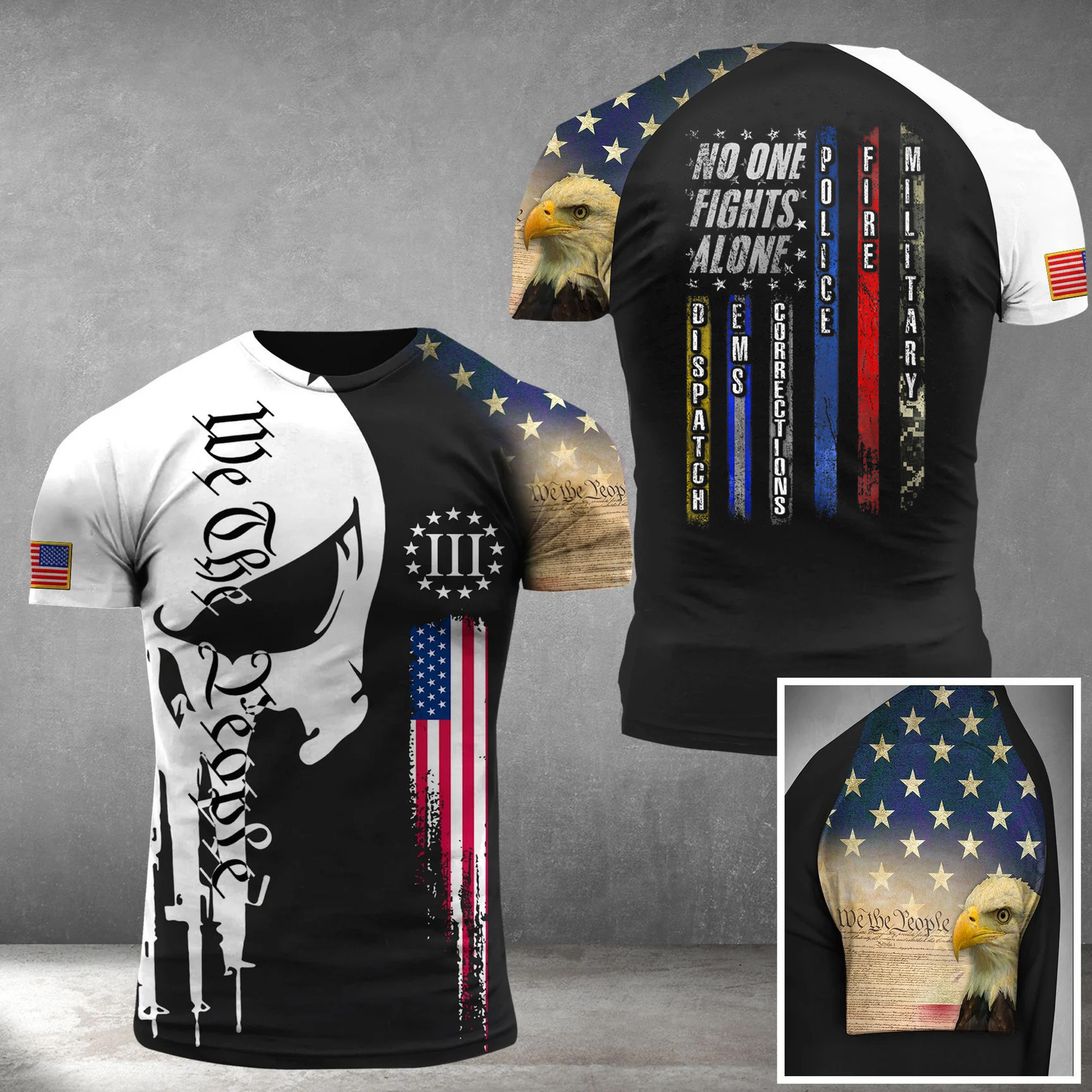 No One Fights Alone Shirt 2nd Amendment We The People Apparel Gifts For Veterans